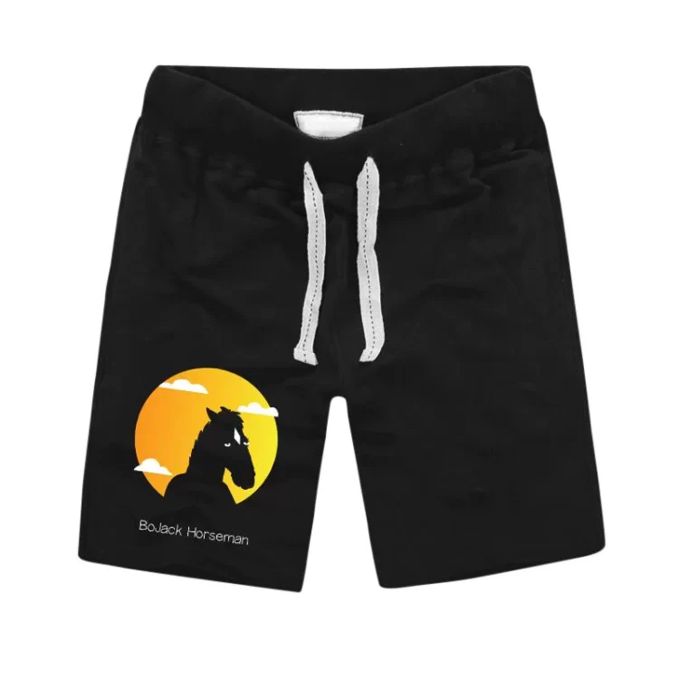 BoJack Horseman Circle Black Shorts